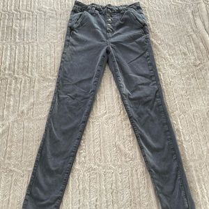American Eagle Highest Rise Jegging Button Fly Trouser Jeans Gray Sz 4L